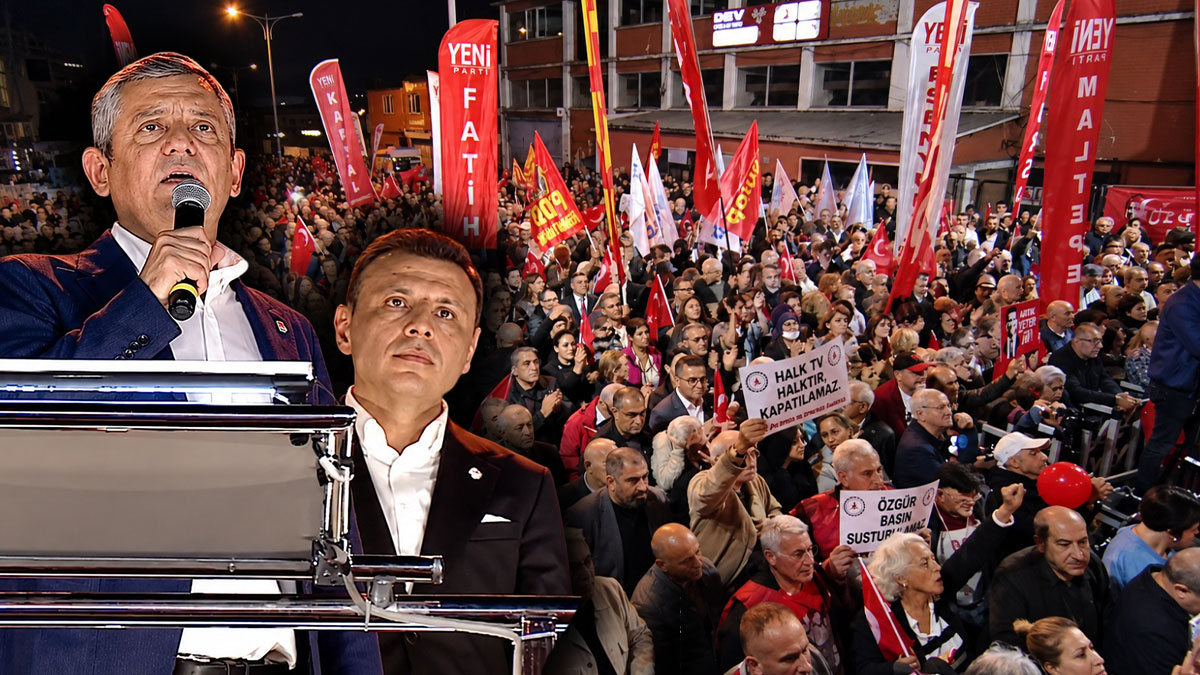 YENİ Parti'den kanal önünde miting: Halk TV önünde dayanışma buluşması